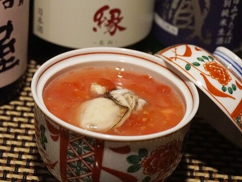 【能登食材】牡蠣とトマト茶碗蒸し
